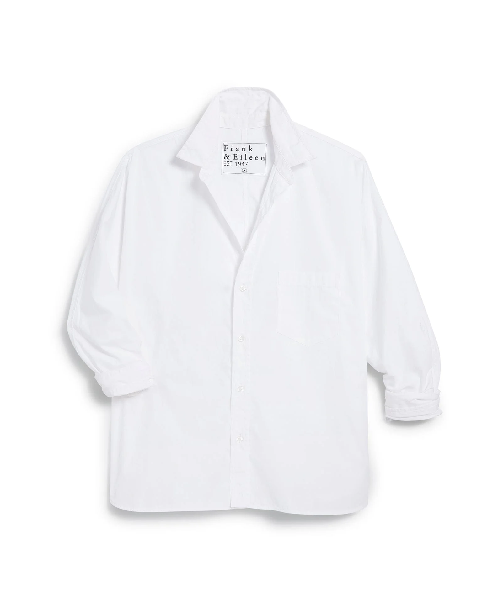 Oona Continuous Button Up Shirt in White Superluxe - Image 6