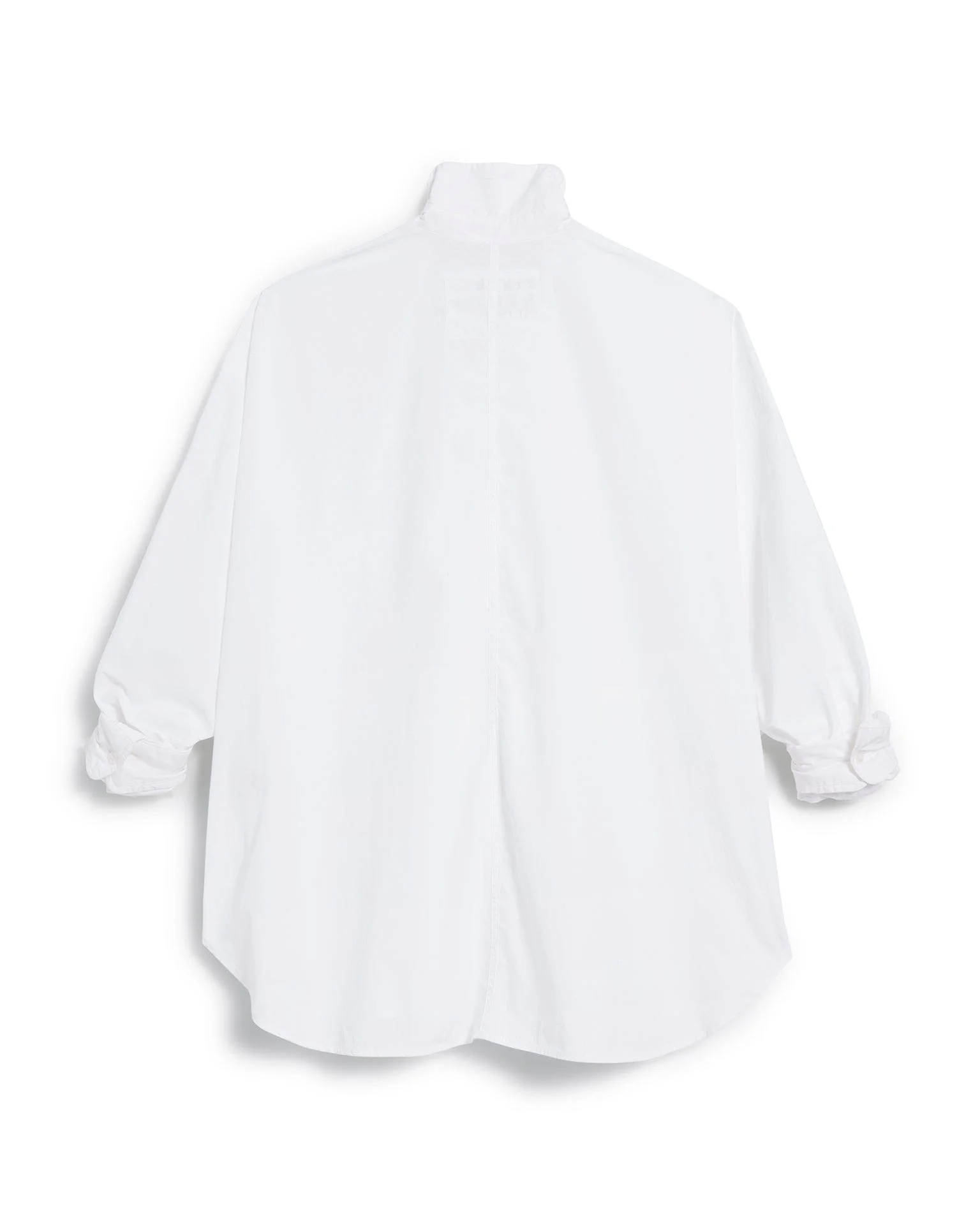 Oona Continuous Button Up Shirt in White Superluxe - Image 7