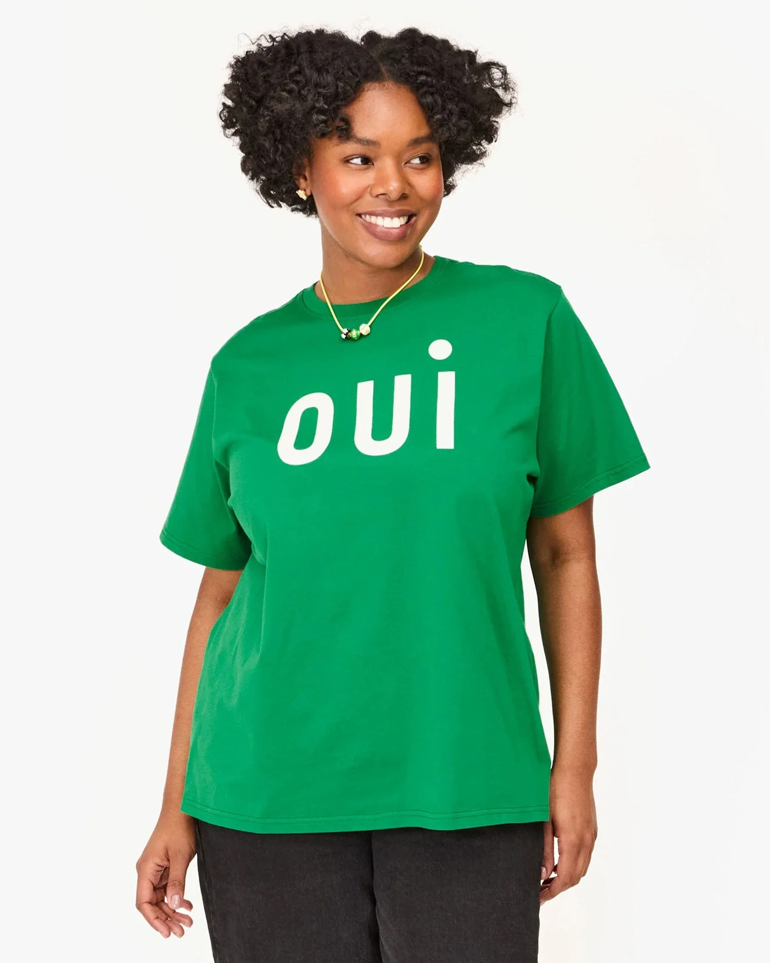 Oui Original Tee in Green Apple w/ Cream
