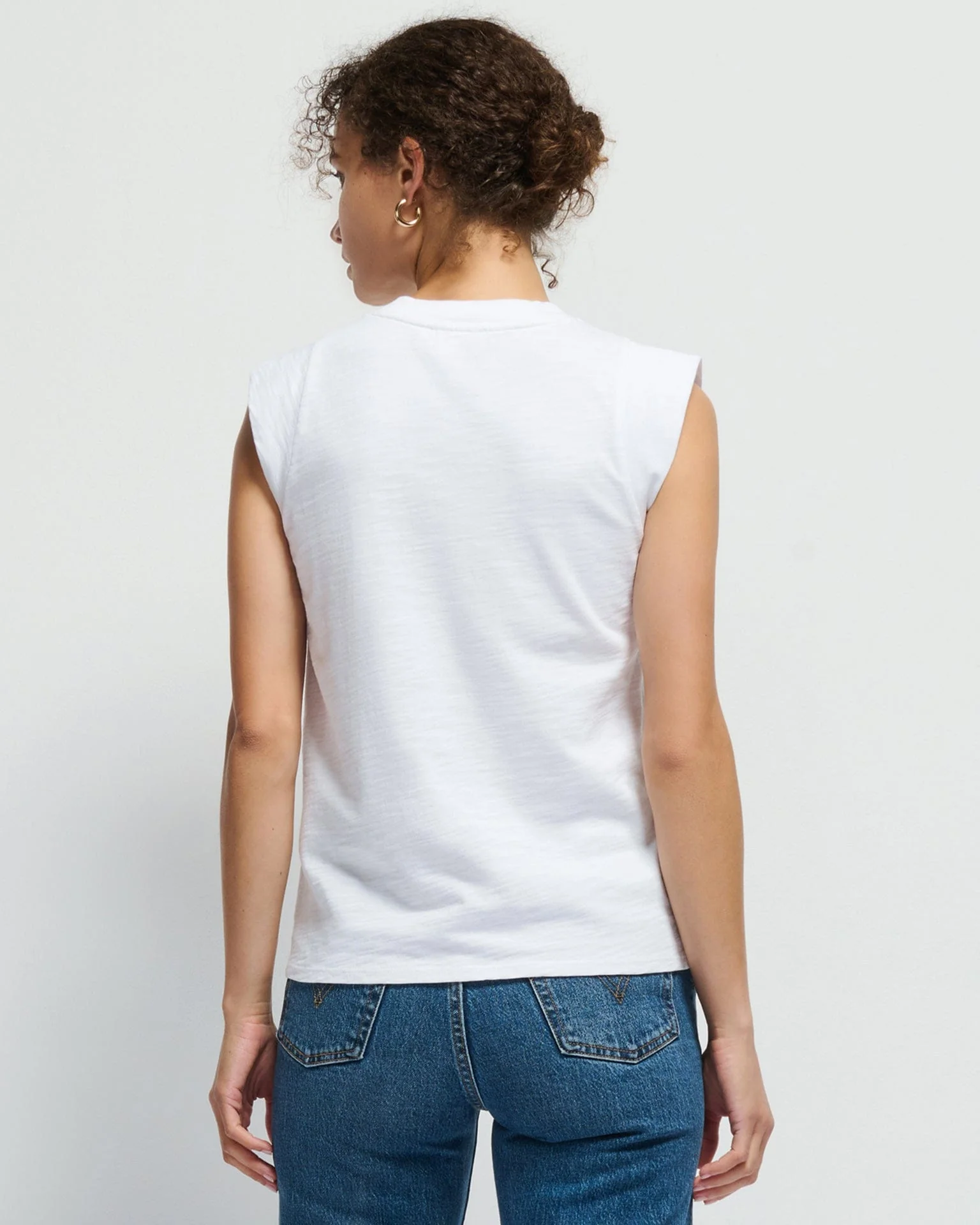 Patti Muscle Tank in Optic White - Image 4
