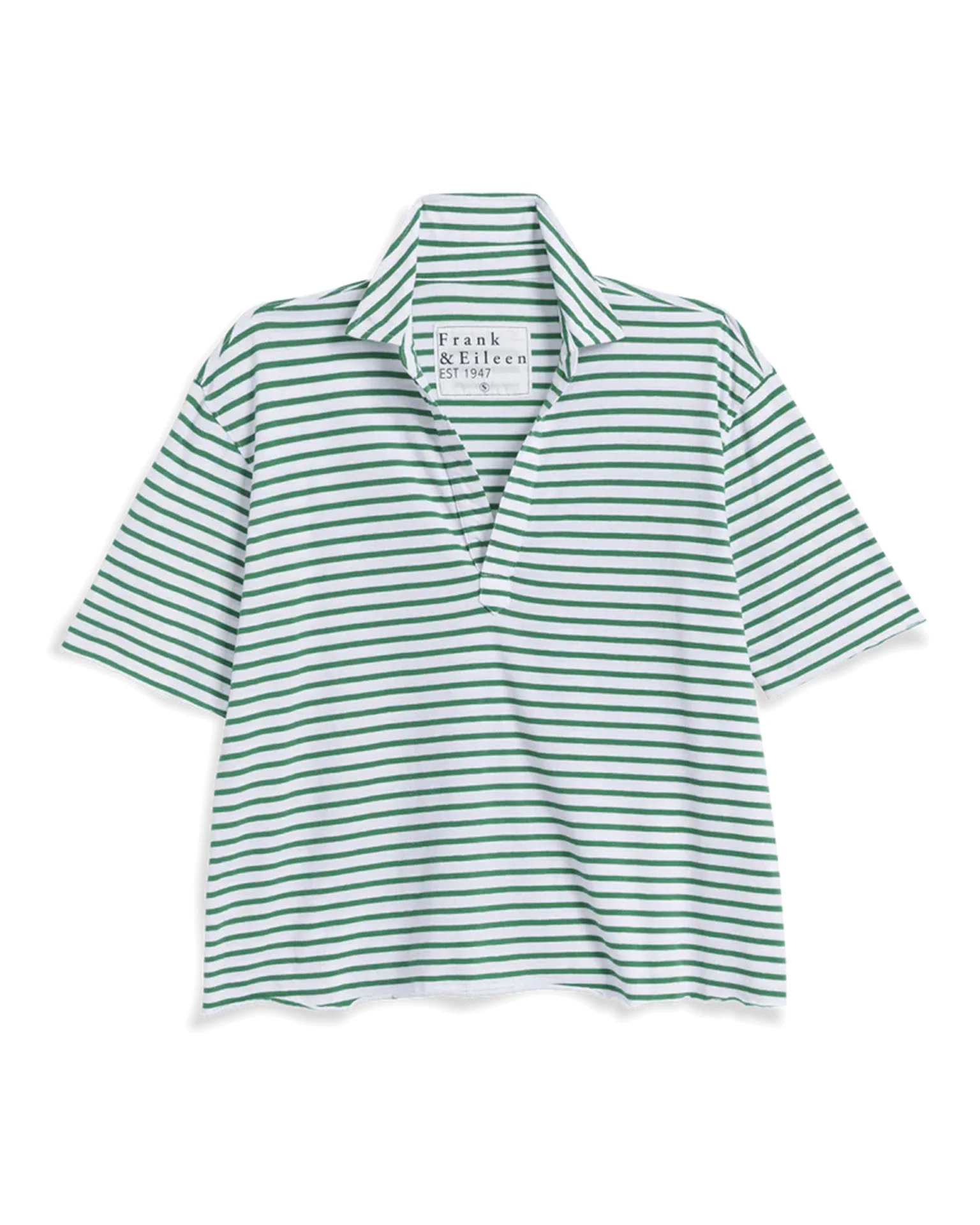 Patty - Heritage Jersey in Green & White Stripe - Image 4