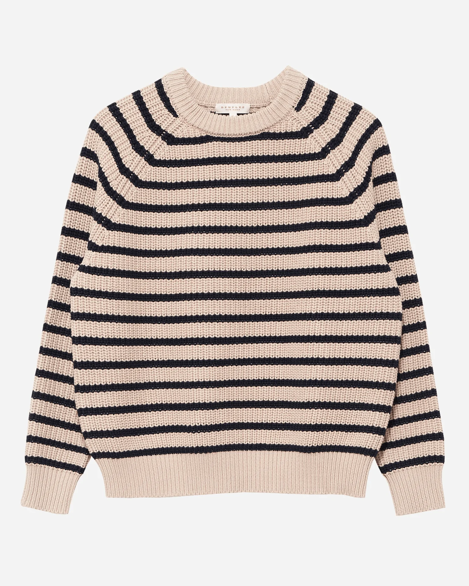 Phoebe Stripe Sweater in Natural/Navy - Image 2