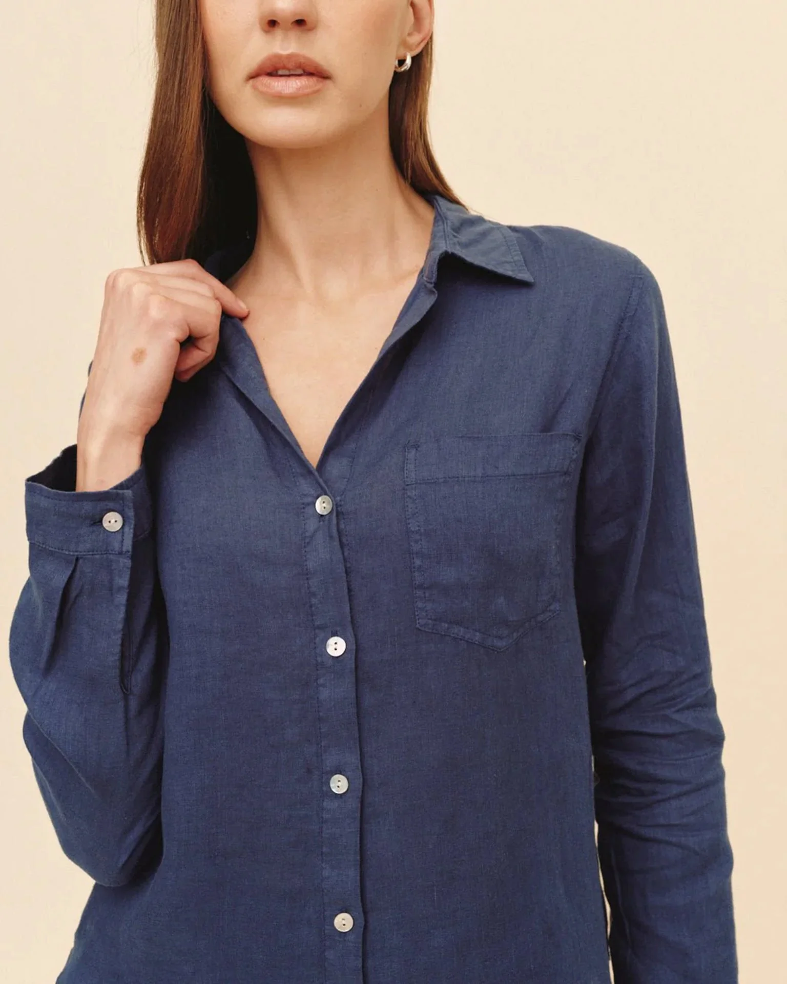 Pocket Button Down in Midnight Surf - Image 2