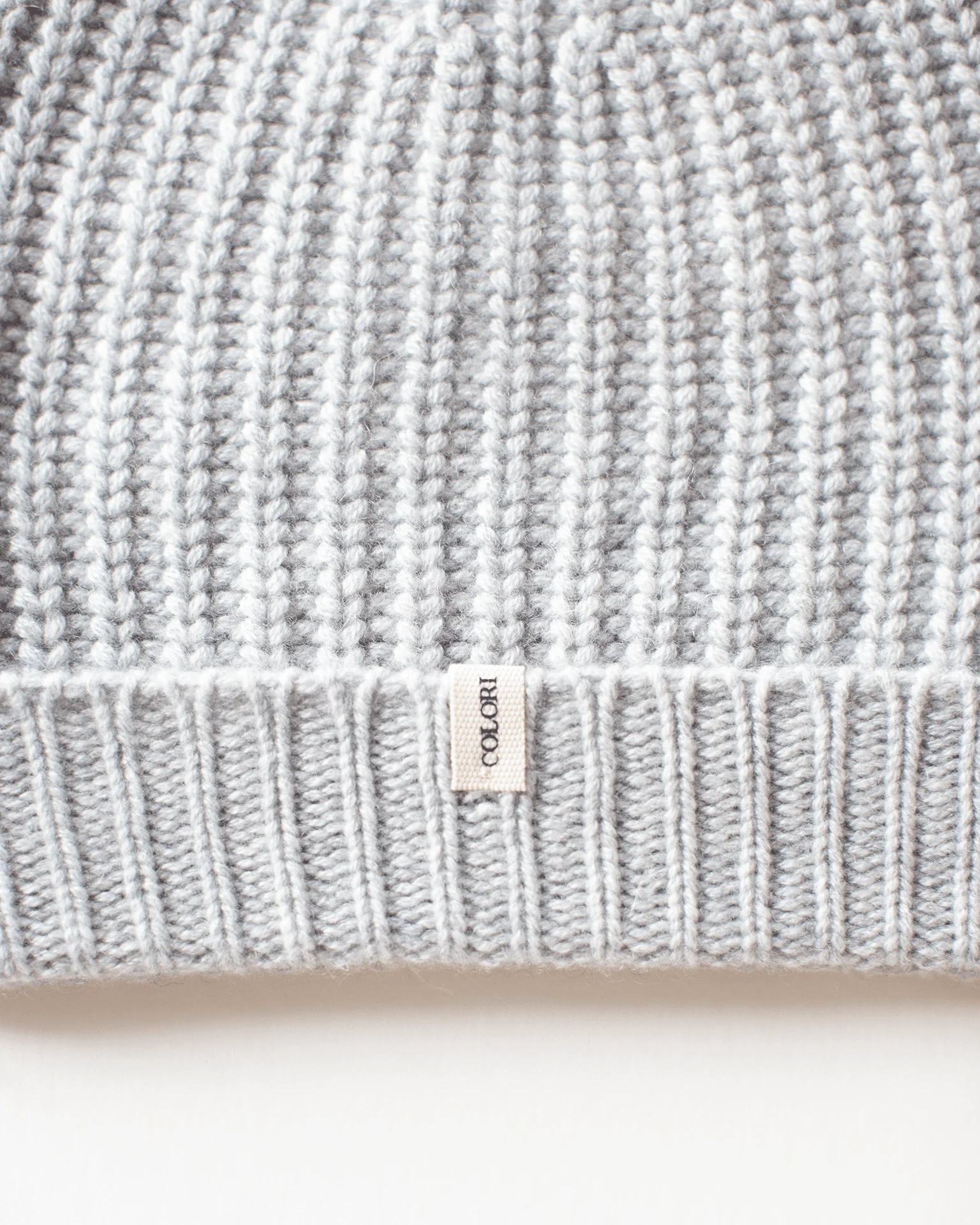 Ribbed Beanie in Shark - Image 2