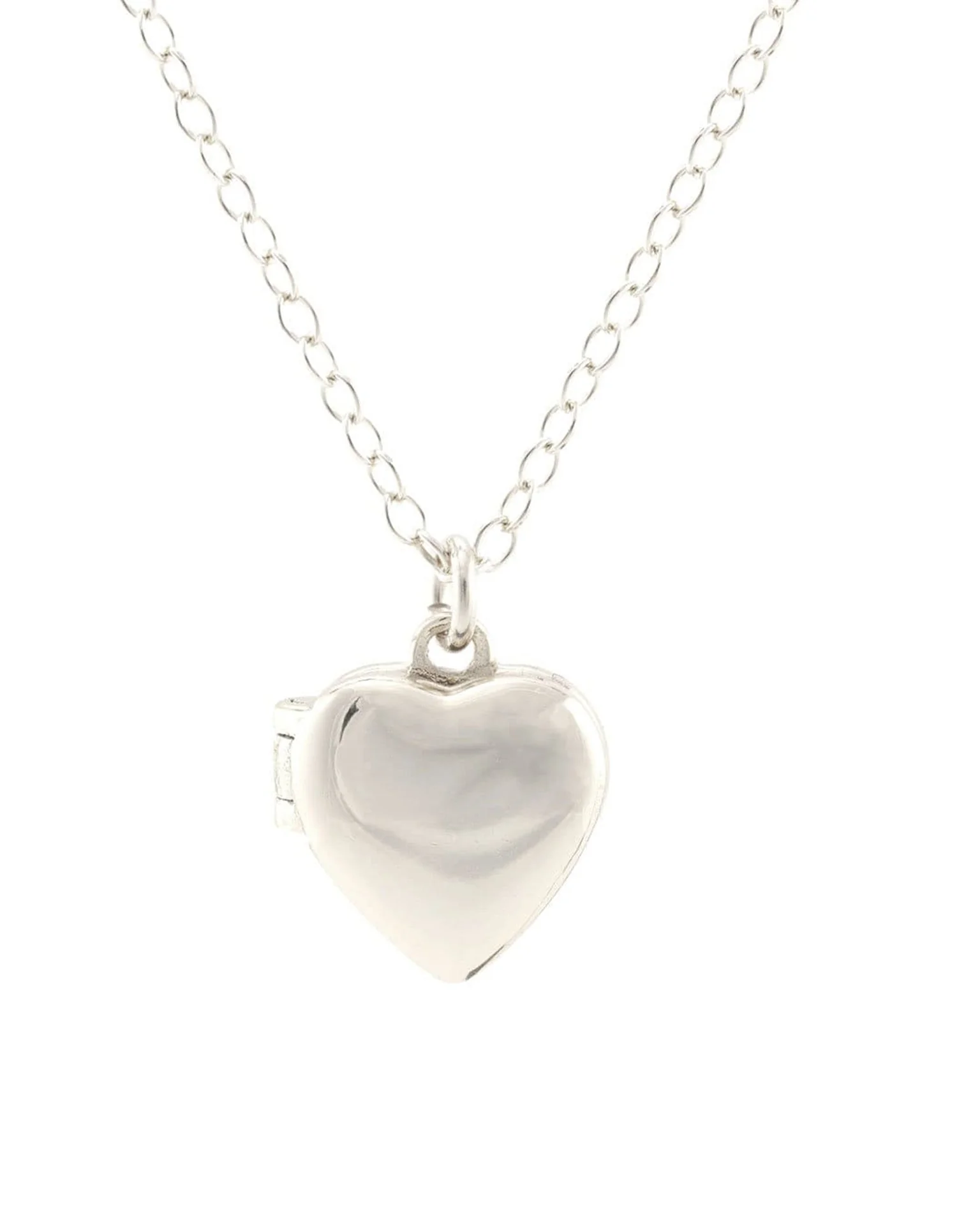 Small Heart Locket in Silver - Image 2