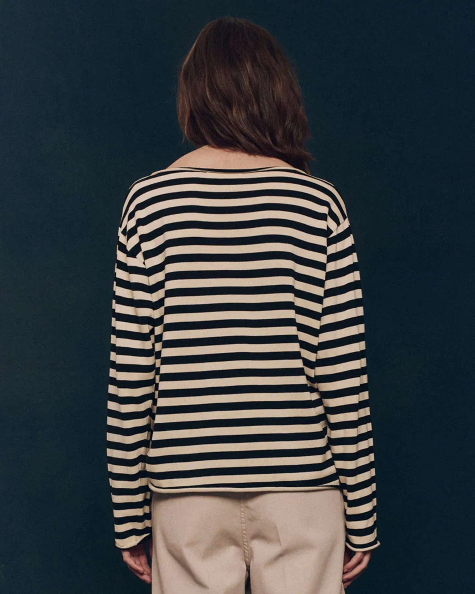 The Sailor Sweater in Black Stripe - Image 4