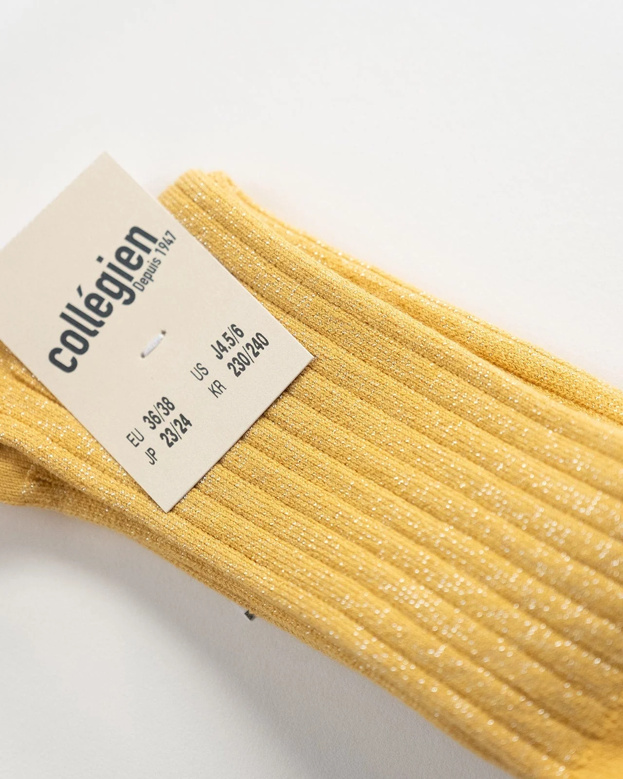 Victoire Extra Soft Glittery Socks in Camomille - Image 2