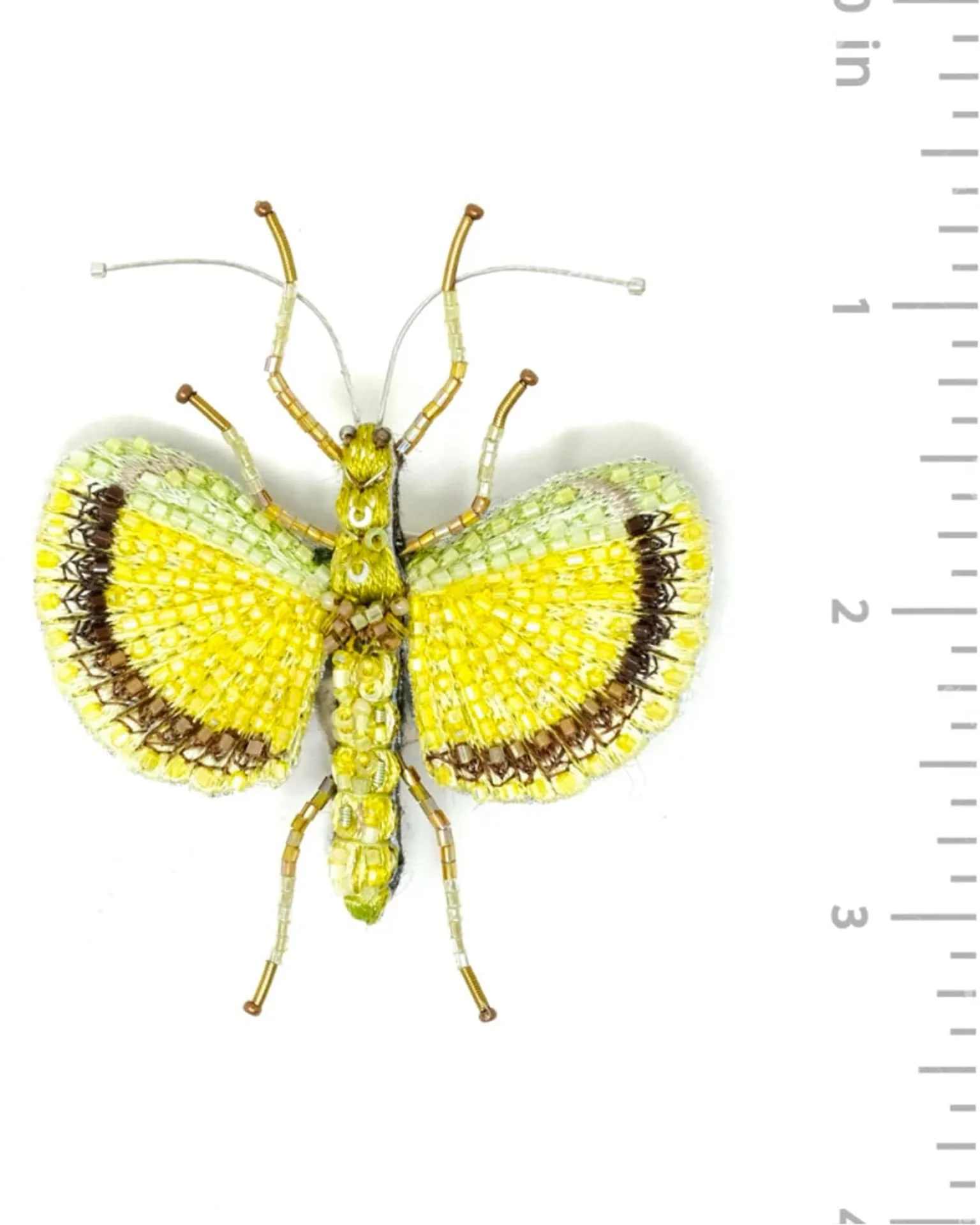 Yellow Umbrella Insect Brooch Pin - Image 2